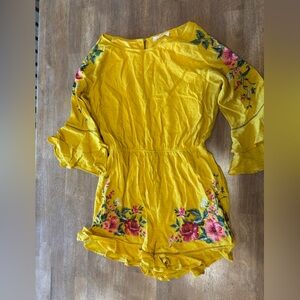 Peach Love California Yellow Romper